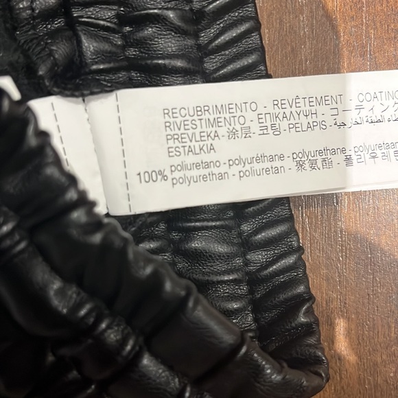 Zara black joggers faux leather. Size XS. Very trendy. !! Super sexy jogger. - Picture 6 of 9